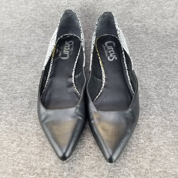 ✅Circus By Sam Edelman Ellissa Ballet Flats Women's 10M Black & White Pattern - Picture 8 of 12